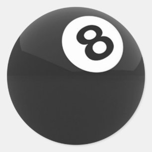 Billiard Ball Runder Aufkleber