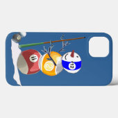 Billiard Ball Snowman Case-Mate iPhone Hülle (Rückseite (Horizontal))