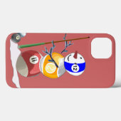 Billiard Ball Snowman Case-Mate iPhone Hülle (Rückseite (Horizontal))