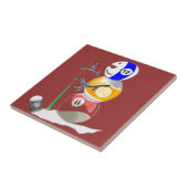 Billiard Ball Snowman Fliese (Seite)