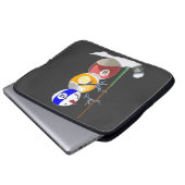Billiard Ball Snowman Laptopschutzhülle (Vorne Knopf)