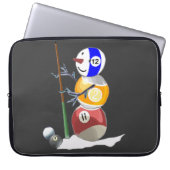 Billiard Ball Snowman Laptopschutzhülle (Vorderseite)