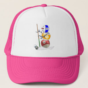 Billiard Ball Snowman Truckerkappe