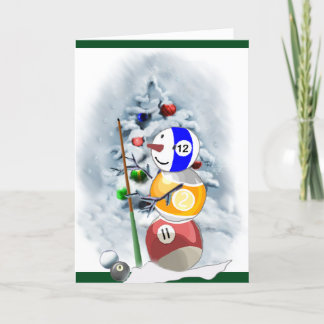 Billiard Ball Snowman Weihnachten