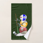 Billiard Ball Snowman Weihnachten Badhandtuch Set (Handtuch)