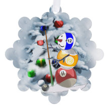 Billiard Ball Snowman Weihnachten