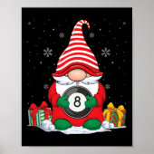 Billiard Ball Weihnachtsgnomes Niedlich Billiard B Poster (Vorne)
