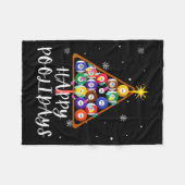 Billiard Ball Xmas Tree Ol Billiards Christmas Fleecedecke (Vorderseite (Horizontal))
