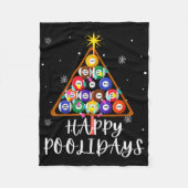 Billiard Ball Xmas Tree Ol Billiards Christmas T S Fleecedecke (Vorderseite)