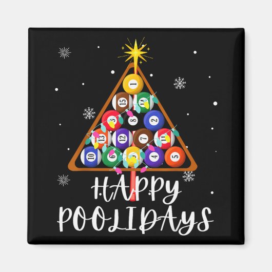 Billiard Ball Xmas Tree Ol Billiards Christmas T S Magnet (Vorne)