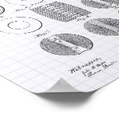 Billiard Balls 1865 Patent Art - Lined Peper Poster (Ecke)