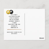 Billiard Balls 18. Geburtstagsparty Postcard Postkarte (Rückseite)