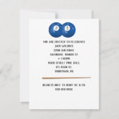 Billiard Balls 22. Geburtstag Einladung (Rückseite)