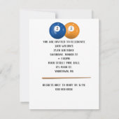 Billiard Balls 25. Geburtstag Einladung (Rückseite)