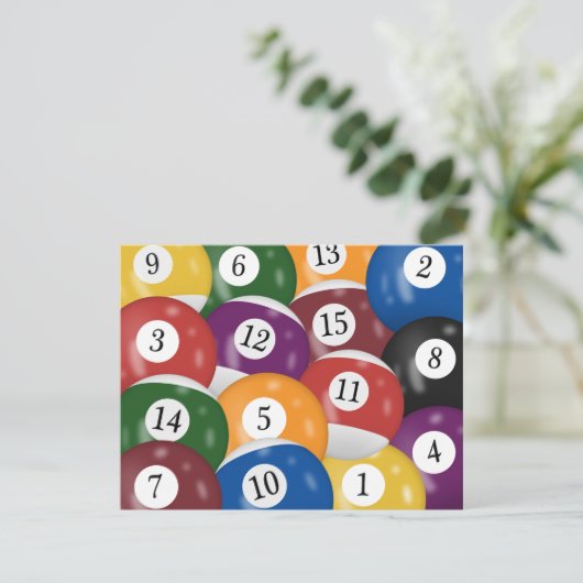 Billiard Balls 36. Geburtstag Einladung (Stehend Vorderseite)