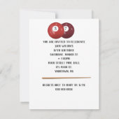 Billiard Balls 37. Geburtstag Einladung (Rückseite)