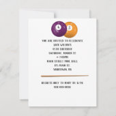 Billiard Balls 45. Geburtstag Einladung (Rückseite)