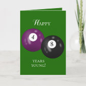 Billiard Balls 48. Geburtstag Karte (Vorderseite)