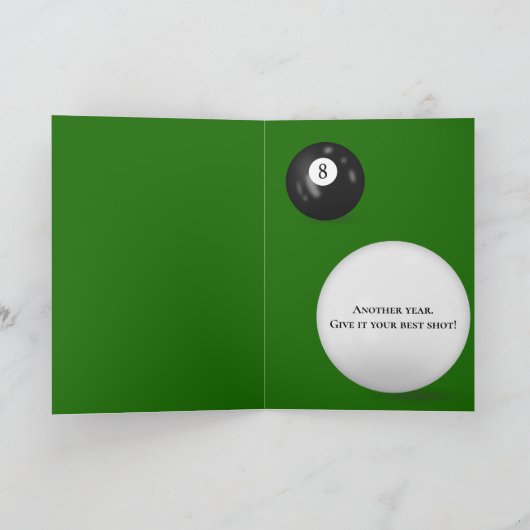 Billiard Balls 49. Geburtstag Karte (Innenseite)