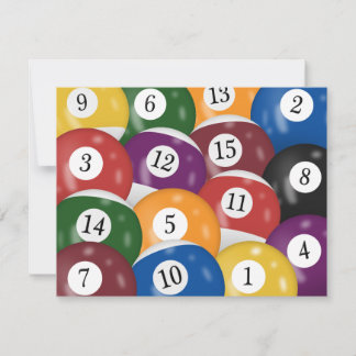 Billiard Balls 50. Geburtstag Einladung