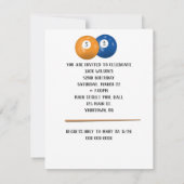 Billiard Balls 52. Geburtstag Einladung (Rückseite)