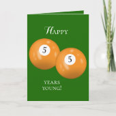 Billiard Balls 55. Geburtstag Karte (Vorderseite)