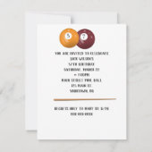 Billiard Balls 57. Geburtstag Einladung (Rückseite)