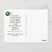 Billiard Balls 60. Geburtstagsparty Postcard Postkarte (Rückseite)