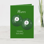 Billiard Balls 66. Geburtstag Karte (Vorderseite)