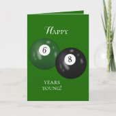 Billiard Balls 68. Geburtstag Karte (Vorderseite)