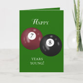 Billiard Balls 78. Geburtstag Karte (Vorderseite)