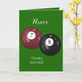 Billiard Balls 78. Geburtstag Karte (Gelbe Blume)