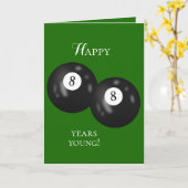 Billiard Balls 88. Geburtstag Karte (Gelbe Blume)