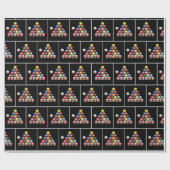 Billiard Balls auf schwarz Geschenkpapier (Flach)