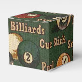 Billiard Balls Background Cube Favor Box Geschenkschachtel (Vorderseite)