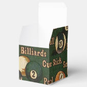 Billiard Balls Background Cube Favor Box Geschenkschachtel (Geöffnet)