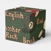Billiard Balls Background Cube Favor Box Geschenkschachtel (Rückseite)