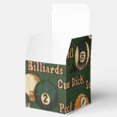 Billiard Balls Background Cube Favor Box Geschenkschachtel (Geöffnet)