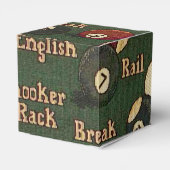 Billiard Balls Background Cube Favor Box Geschenkschachtel (Rückseite)