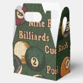 Billiard Balls Background Gable Favor Box Geschenkschachtel (Geöffnet)