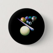 Billiard Balls Cue Snooker Pool Player Button (Vorderseite)
