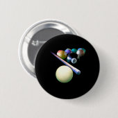 Billiard Balls Cue Snooker Pool Player Button (Vorne & Hinten)
