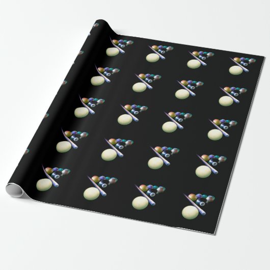 Billiard Balls Cue Snooker Pool Player Geschenkpapier (Ungerollt)