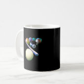 Billiard Balls Cue Snooker Pool Player Kaffeetasse (Vorderseite Links)