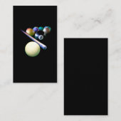 Billiard Balls Cue Snooker Pool Player Visitenkarte (Vorne/Hinten)