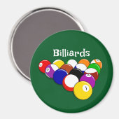 Billiard Balls Design Magnet (Vorderseite/Rückseite)