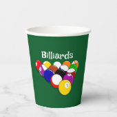 Billiard Balls Design Paper Cup Pappbecher (Vorderseite)