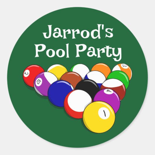Billiard Balls Design Sticker (Vorderseite)