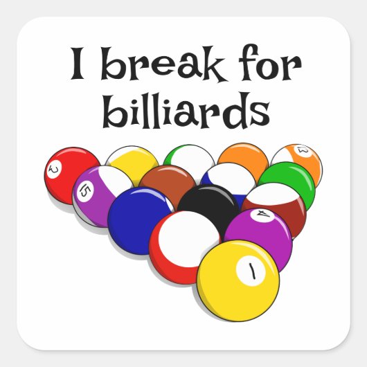 Billiard Balls Design Sticker (Vorderseite)