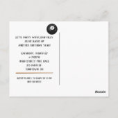 Billiard Balls Geburtstagspartei Postkarte (Rückseite)